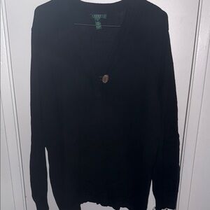 Lauren Ralph Lauren Black V-Neck Sweater